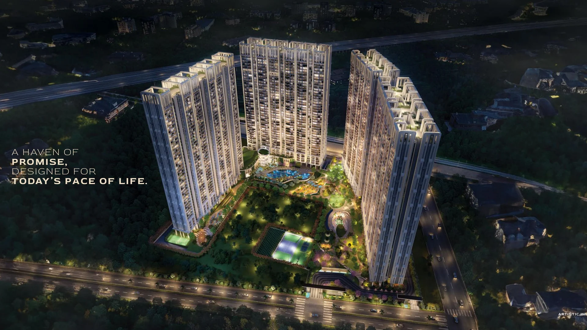 Aerial view of Signature Global Sarvam