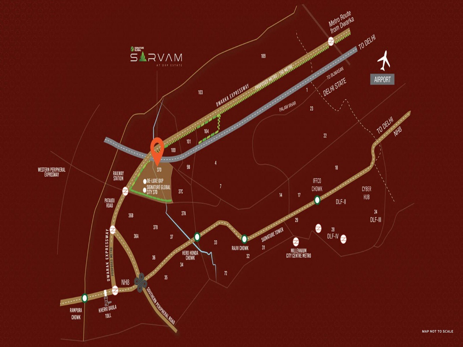 Signature Global Sarvam location map